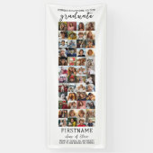 48 Fotocollage Afstuderen Modern Minimaal Wit Spandoek (Verticaal)