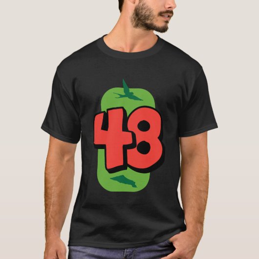 48 Gelukkig T-shirt (Voorkant)