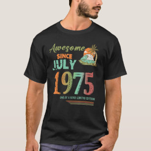 48 jaar Geweldige sinds juni 1975 48ste verjaardag T-shirt