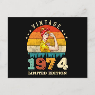 48 jaar oud 1974 48e verjaardag Gifts women Briefkaart