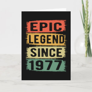 48 jaar oud Bday 1977 Epic Legend 48th Birthday Kaart