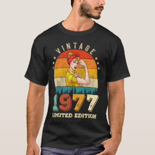 48 jaar oude Bday 1977 Vintage 48e Verjaardag Vrou T-shirt