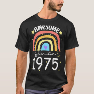 48 jaar oude dag Geweldige sinds 1975 48e verjaard T-shirt