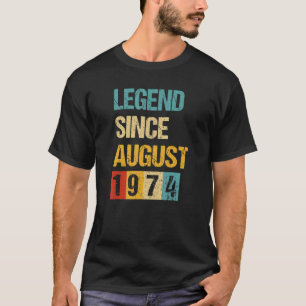 48 jaar oude legende sinds augustus 1974e verjaard t-shirt