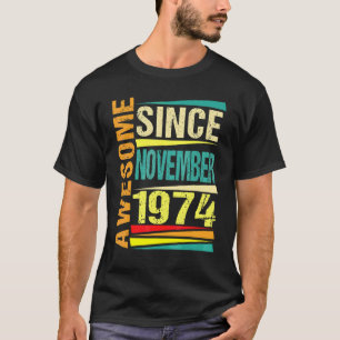 48 jaar oude leggende sinds november 1974 48e gebo t-shirt