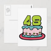 48-jarige verjaardagskaart briefkaart (Voorkant / Achterkant)