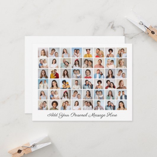 48 Photo Collage Ajoutez Votre Propre Carte De Voe (Devant/Arrière en situation)