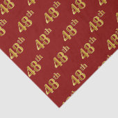 48e (48e) gebeurtenis Red, Faux Gold Tissuepapier (Detail)