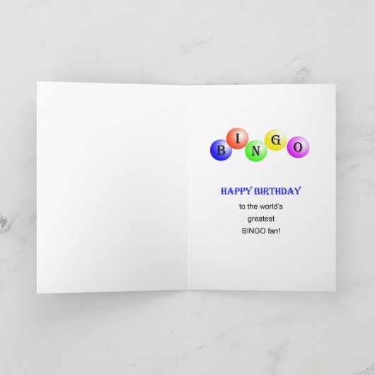 48e anniversaire Carte de Bingo (Intérieur)