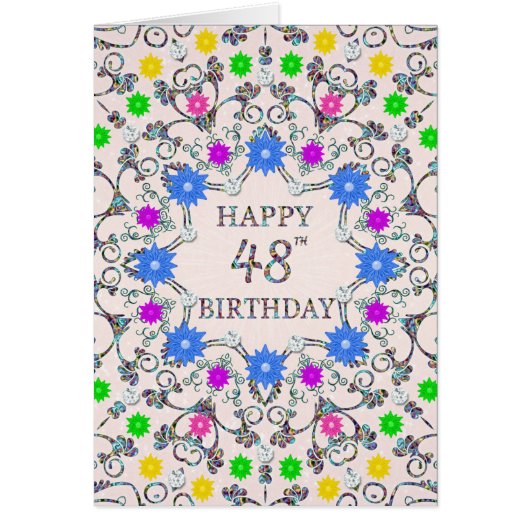 48e anniversaire Fleurs Abstraites (Devant)