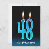 48e anniversaire Invitation de fête (Devant)