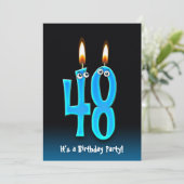 48e anniversaire Invitation de fête (Debout devant)