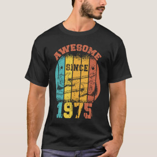 48e jaardag 1975 Retro 48 jaar oud Guit T-shirt