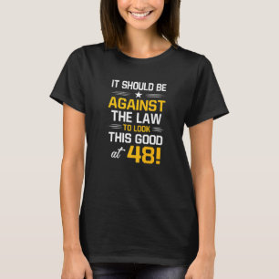 48e verjaardag 48 jaar oude Mannen op de geboorte T-shirt