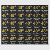 48e verjaardag: Elegant Luxe Faux Gold Look # Cadeaupapier (Vlak)