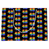 48e verjaardag: Fun Rainbow Event Number 48 Patter Groot Cadeauzakje (Voorkant)