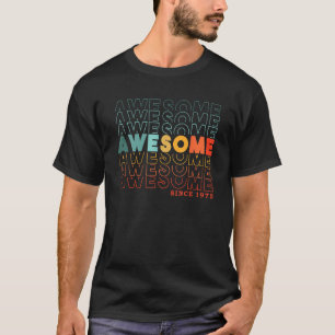 48e verjaardag Geweldige sinds 1975 Man of Vrouw V T-shirt