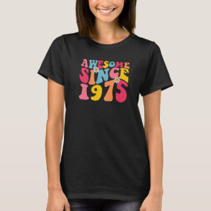 48e verjaardag Geweldige sinds 1975 Retro 48 jaar T-shirt