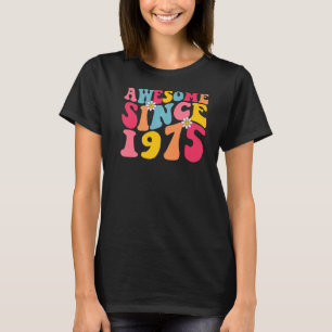 48e verjaardag Geweldige sinds 1975 Retro 48 jaar T-shirt