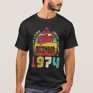  48e verjaardag Geweldige sinds december 1974 T-shirt