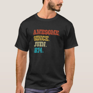 48e verjaardag Geweldige sinds februari 1974 48 ja T-shirt