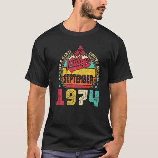 48e verjaardag Geweldige sinds september 1974 T-shirt
