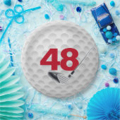 48e verjaardag golfbal design papier Bord (Feest)