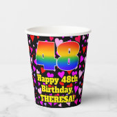 48e verjaardag: Het liefhebbende Kunstpatroon, Reg Papieren Bekers (Voorkant)
