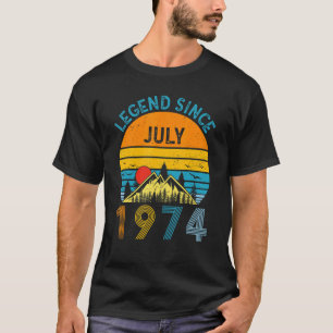48e verjaardag Legende sinds juli 1974 Vintage 48  T-shirt