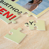 48e verjaardag: Leuke regenboog #, Aangepaste naam Legpuzzel (Zijkant)