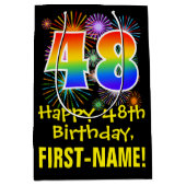 48e verjaardag: vuurwerk van de vuurtoren + regenb medium cadeauzakje (Voorkant)