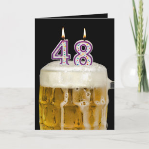 48e verjaardag zwarte bier kaart