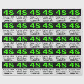 48ste verjaardag - Nerdy / Geeky stijl "48" en naa Cadeaupapier (Vlak)