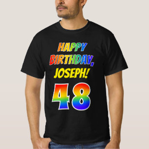 48ste verjaardag — Vet, Leuk, Regenboog 48, Aangep T-shirt