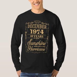 48ste verjaardag voor haar die in december geboren t-shirt