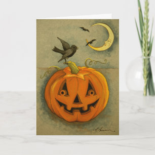 4900 Carte de voeux Halloween Fille et amie