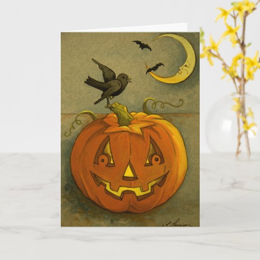 4923 Carte de voeux Halloween (Fleur jaune)