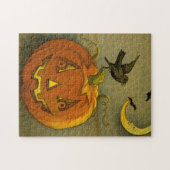 4923 Jack-o'-Lantern, Crows & Moon Puzzle Legpuzzel (Horizontaal)