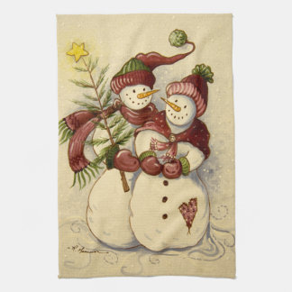 4924 Snowmen Kerstmis Theedoek