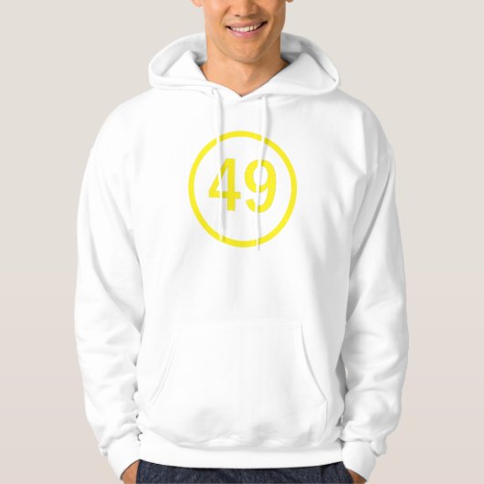 49 in een cirkel hoodie (Voorkant)