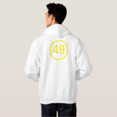49 in een cirkel hoodie (Achterkant volledig)