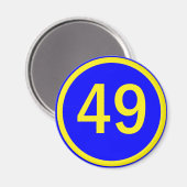 49 in een cirkel magneet (Voorkant / Achterkant)