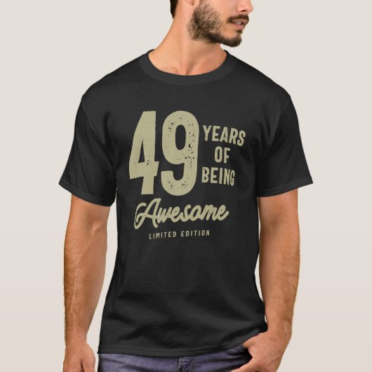 49 jaar Geweldige 49e verjaardag T-shirt (Voorkant)