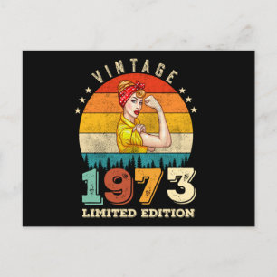 49 jaar oud 1973  49e verjaardag Gifts women Briefkaart