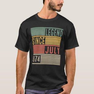 49 Jaar Oud Jongen Tiener Legend Sinds Juli 1974 4 T-shirt
