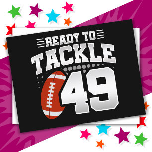 49 Jaar Oud Tackle Football Feest 49e Verjaardag Briefkaart