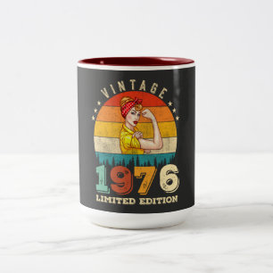 49 jaar oude Bday 1976 49e Verjaardag Vrouwen Tweekleurige Koffiemok