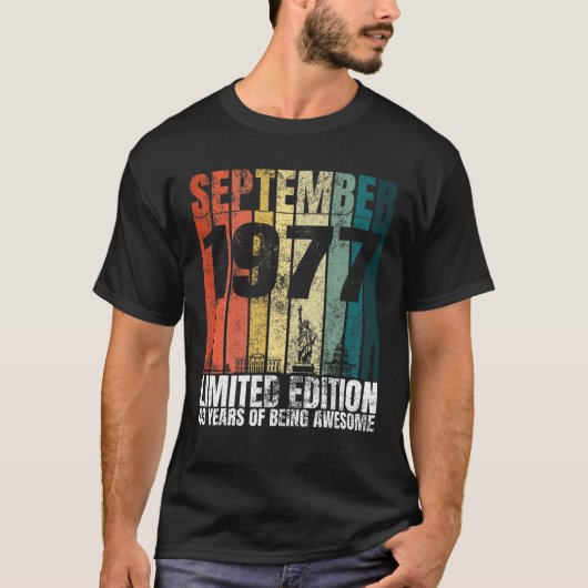 49 jaar oude geschenken  september 1971 49e herfst t-shirt (Voorkant)