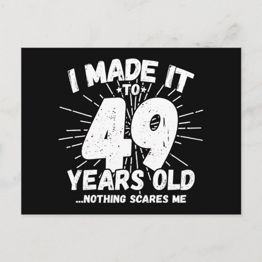 49 Jaar Oude Sarcastische Meme Leuk 49e Verjaardag Briefkaart (Voorkant)