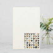 49 kippen briefpapier (Staand voorkant)
